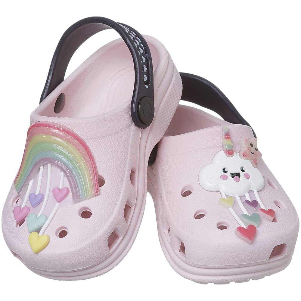 Sandalia Papete Babuche Chinelo Menina Nunvem com Arco-Íris  Infantil