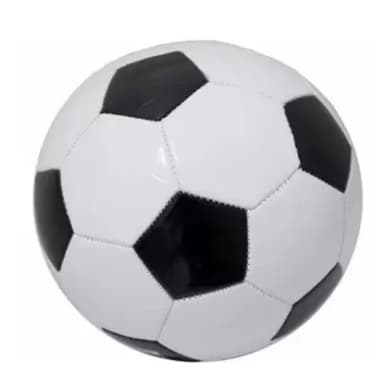 Bola de Futebol  Preto e Branco de Couro Nº 5