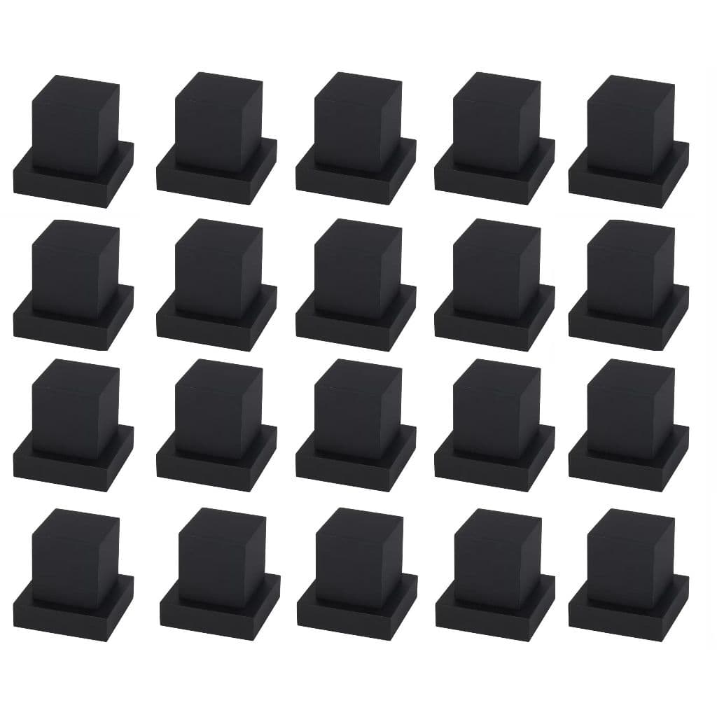 Kit 20 Acabamentos Cromados Quadrados para Registro 1/2" e 3/4" – Deca Preto Fosco