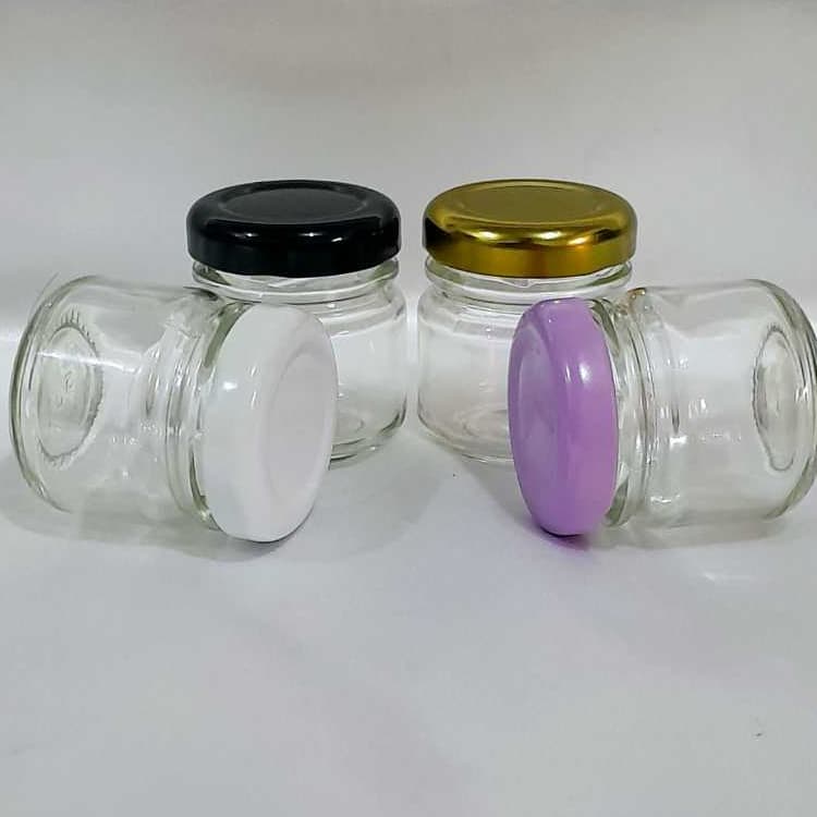 Kit 10 Mini Potinhos De Vidros 40ml Tampas Metálicas Lembrancinhas Casamento Aniversário Chá de Bebe