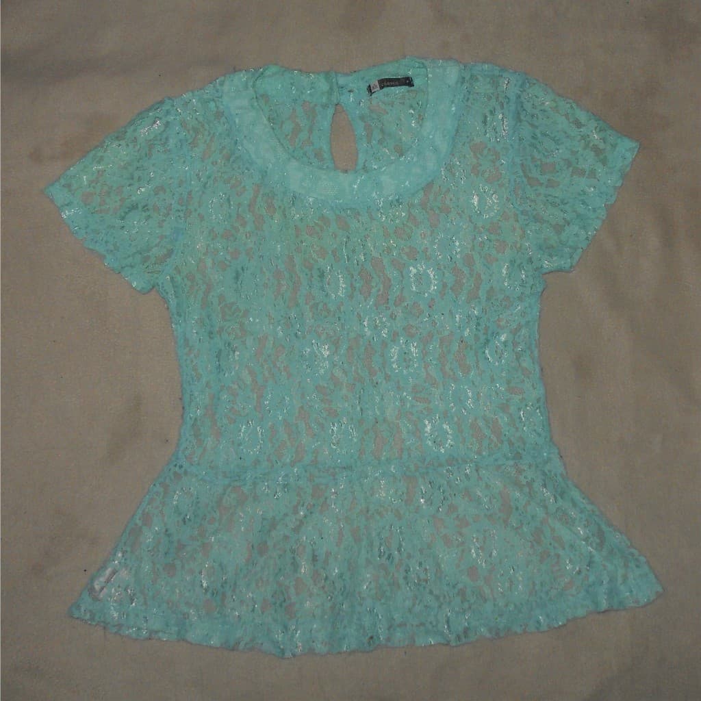 Blusa Feminina Verde de Renda - Tam. P (promocao queima estoque liquidacao...