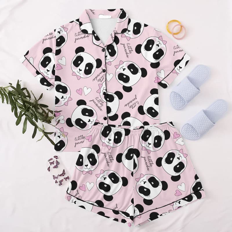 Pijama Feminino Adulto Americano Botão