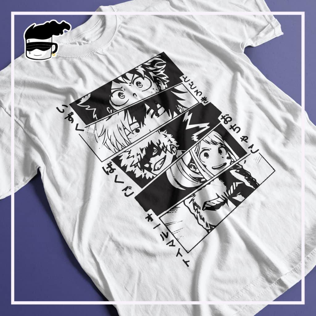 Camisa My Hero Academia Unissex Anime Boku No Hero Shoto Todoroki Izuku Midoriya All Migth Katsuki Bakugo