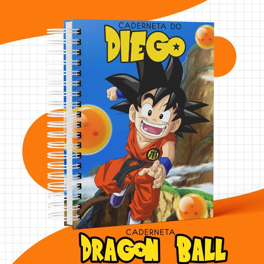 Caderneta de Vacina Dragon Ball  Personalizada C/ Nome - Capa dura