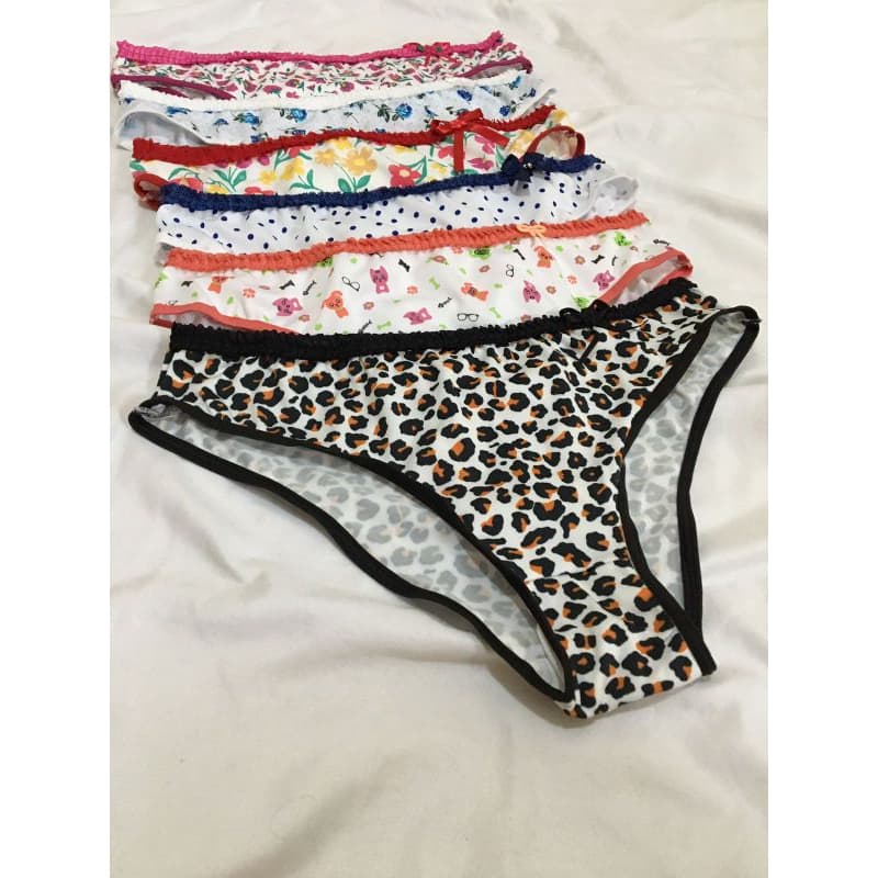Kit Com 3 Calcinhas Femininas Conforto Para o Dia Dia Calçola De Romantic Estampada