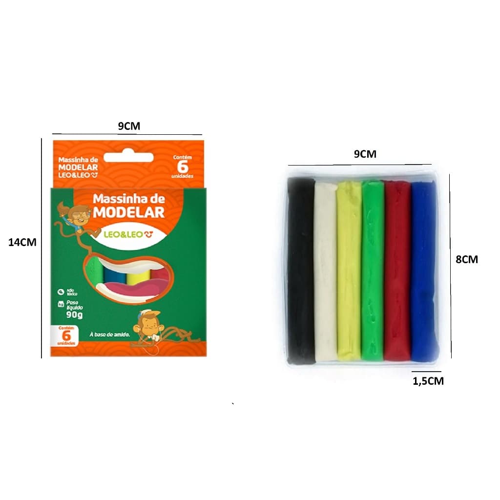 OFERTA LeoLeo Massinha de Modelar Variedades Artigos Infantins Crianças Massa Massinhas Papelaria Brinquedo Diversão