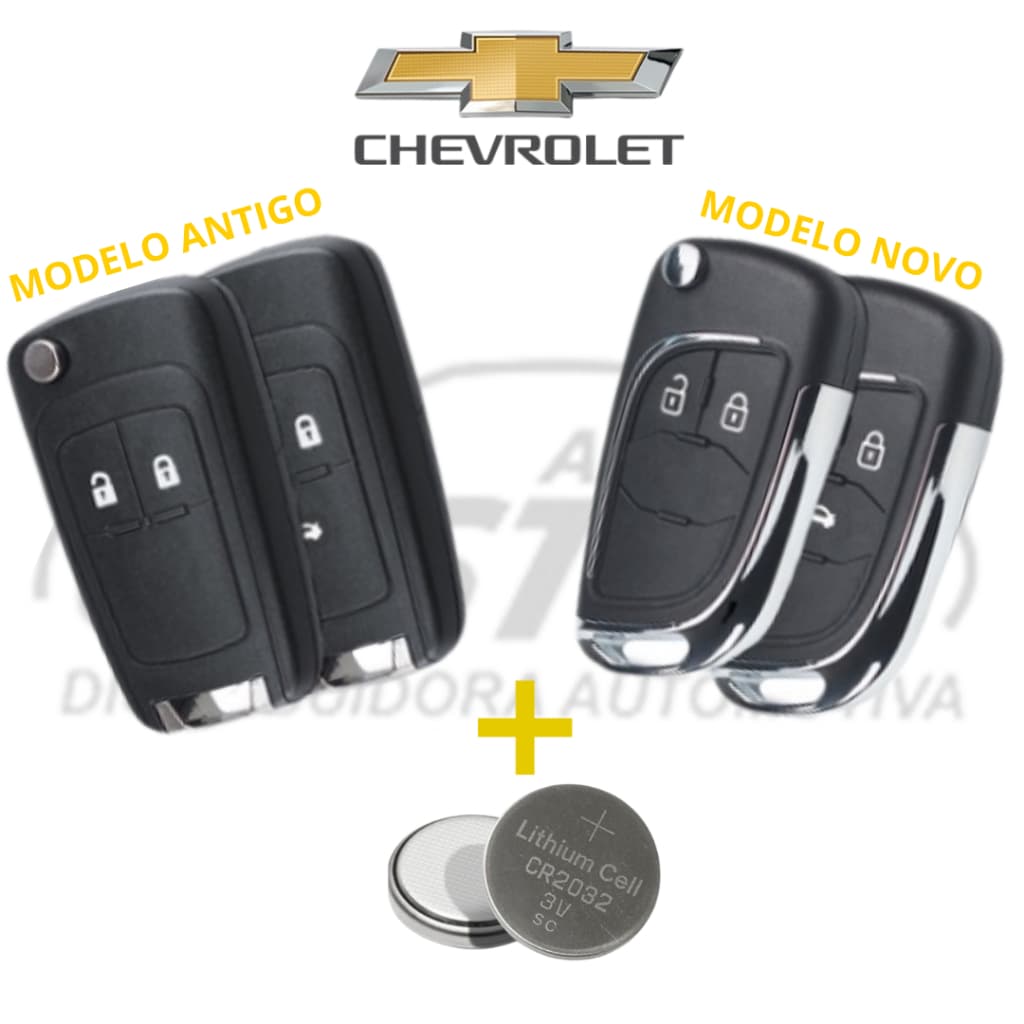 Carcaça de Canivete Cruze Cobalt Spin Onix sonic Prisma Sonic Tracker Chevrolet GM + Bateria