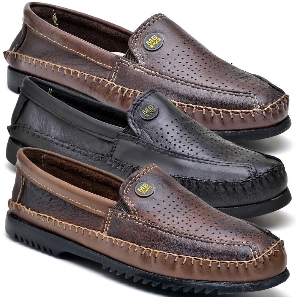 Sapato Mocassim Masculino De Couro