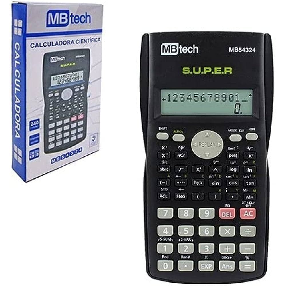 Calculadora Científica 2 Linhas 12 Dígitos 240 Funções MB54324 MBtech