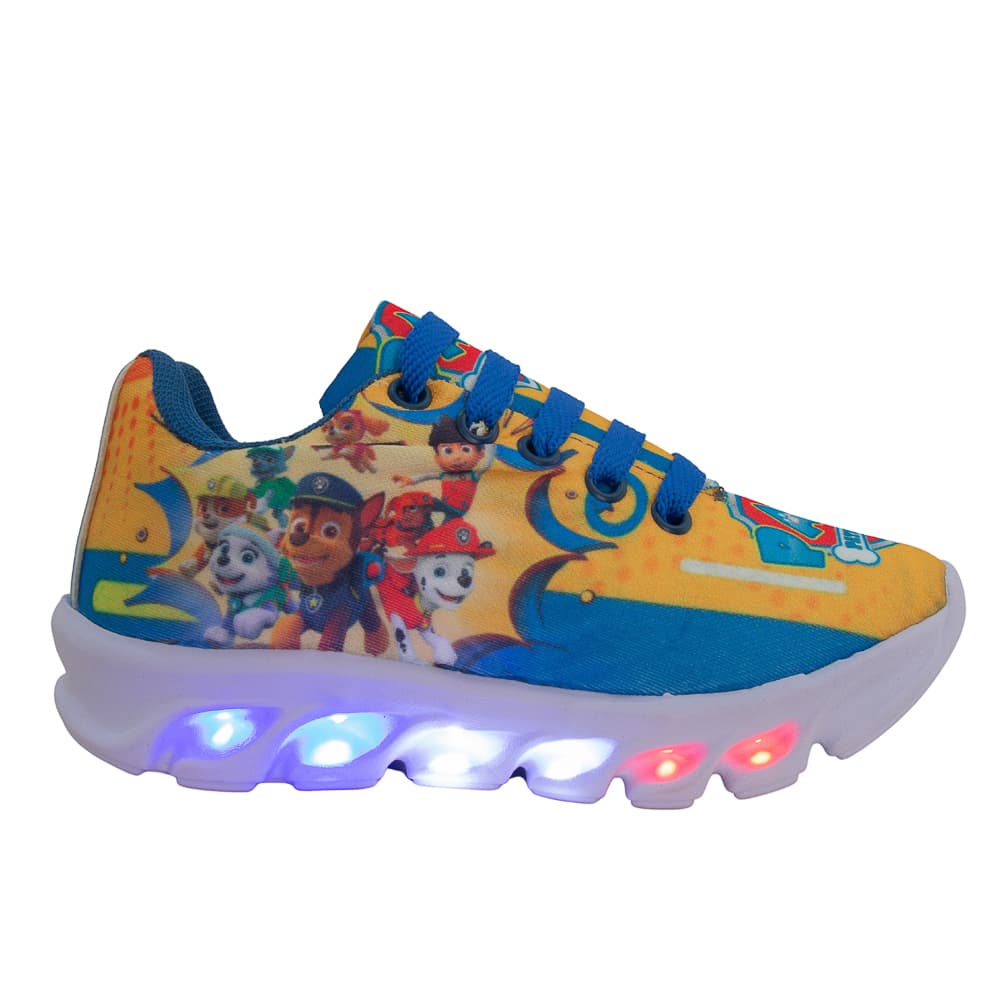 Tenis Led Infantil Masculino Patrulha Canina Luzinha