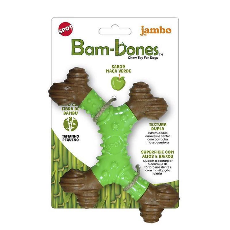 Brinquedo Mordedor BambooBone X Maçã Verde