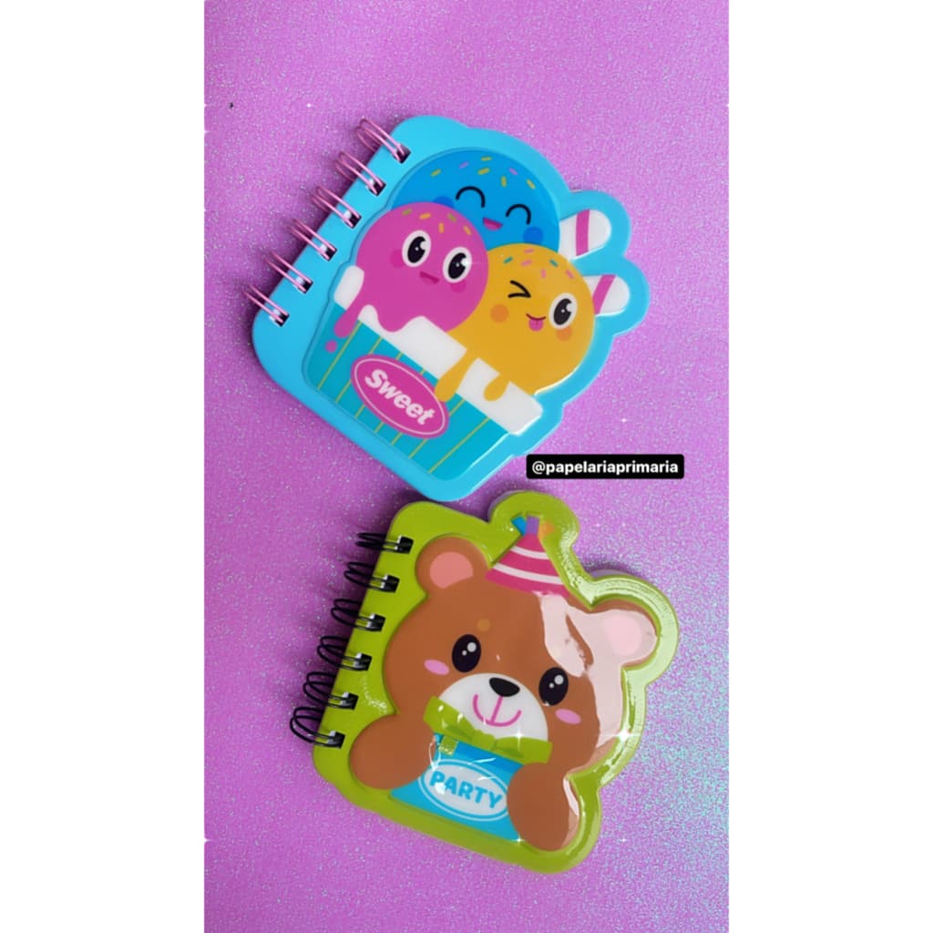 Kit com 2 mini bloquinho de anotacao
