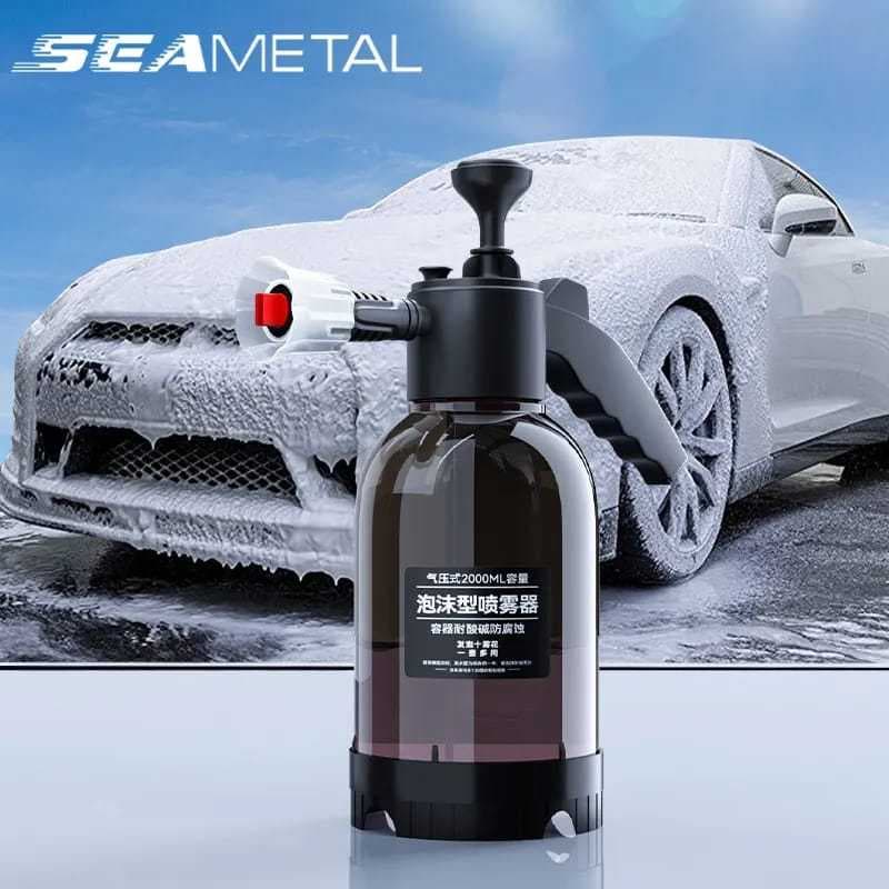 Seametal 2l mão bomba de espuma pulverizador arruela pneumática espuma neve espuma alta pressão lavagem carro spray garrafa para carro casa limpeza