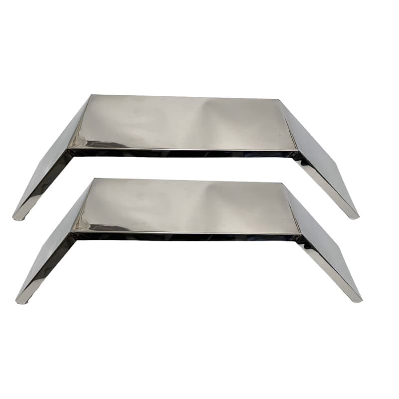 Par de Paralama Para Carretinha Reboque Trailer De Aço Forte com chapa de Aço inox Brilho