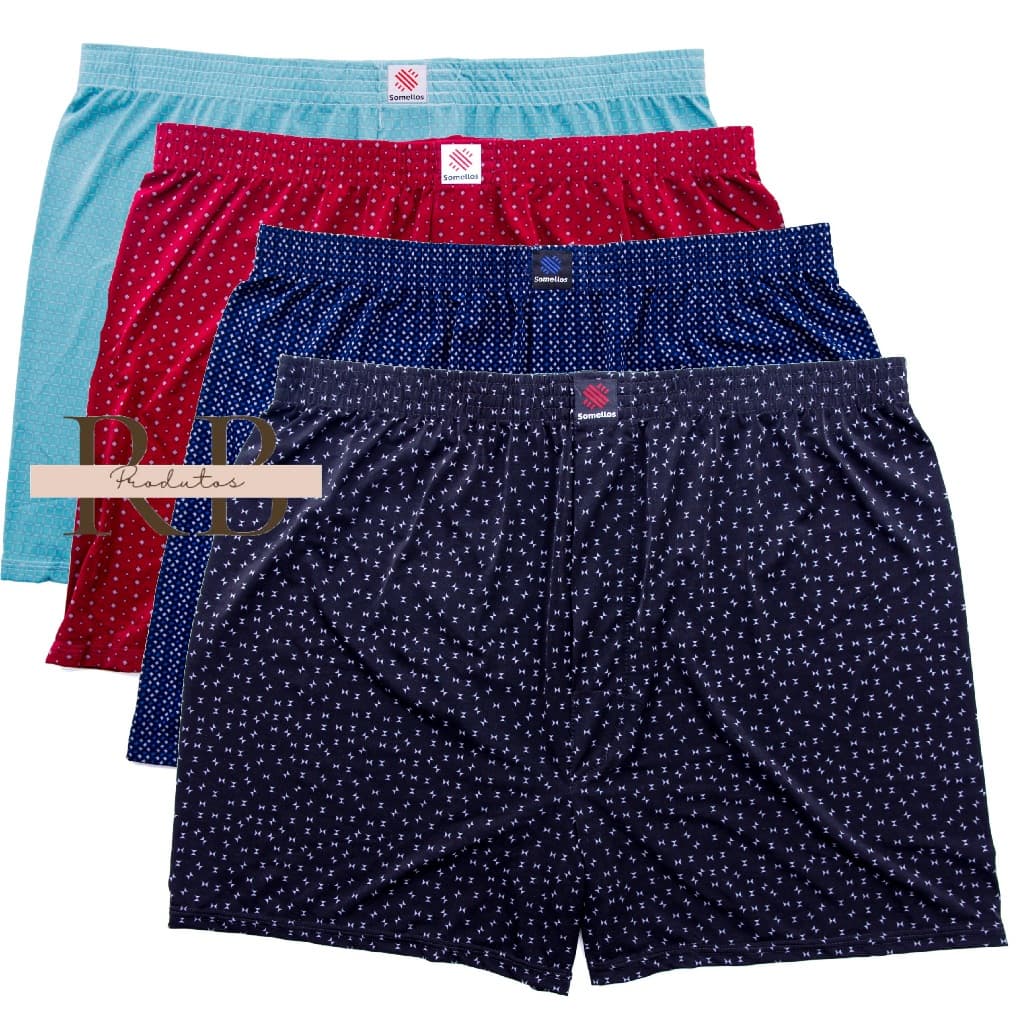 Kit 2 Cueca Samba Canção Plus Size EXG EXGG Somellos Confortavel