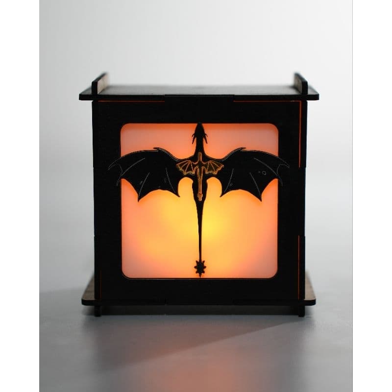 Luminaria Dragão Fourth Wing Quarta Asa Rebecca Yarros Decoração Geek