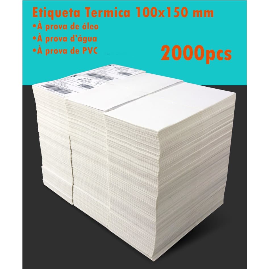 2000 Etiquetas Térmica Papel 15cm*10cm Adesivo Papel Térmico e Papel Contínuo