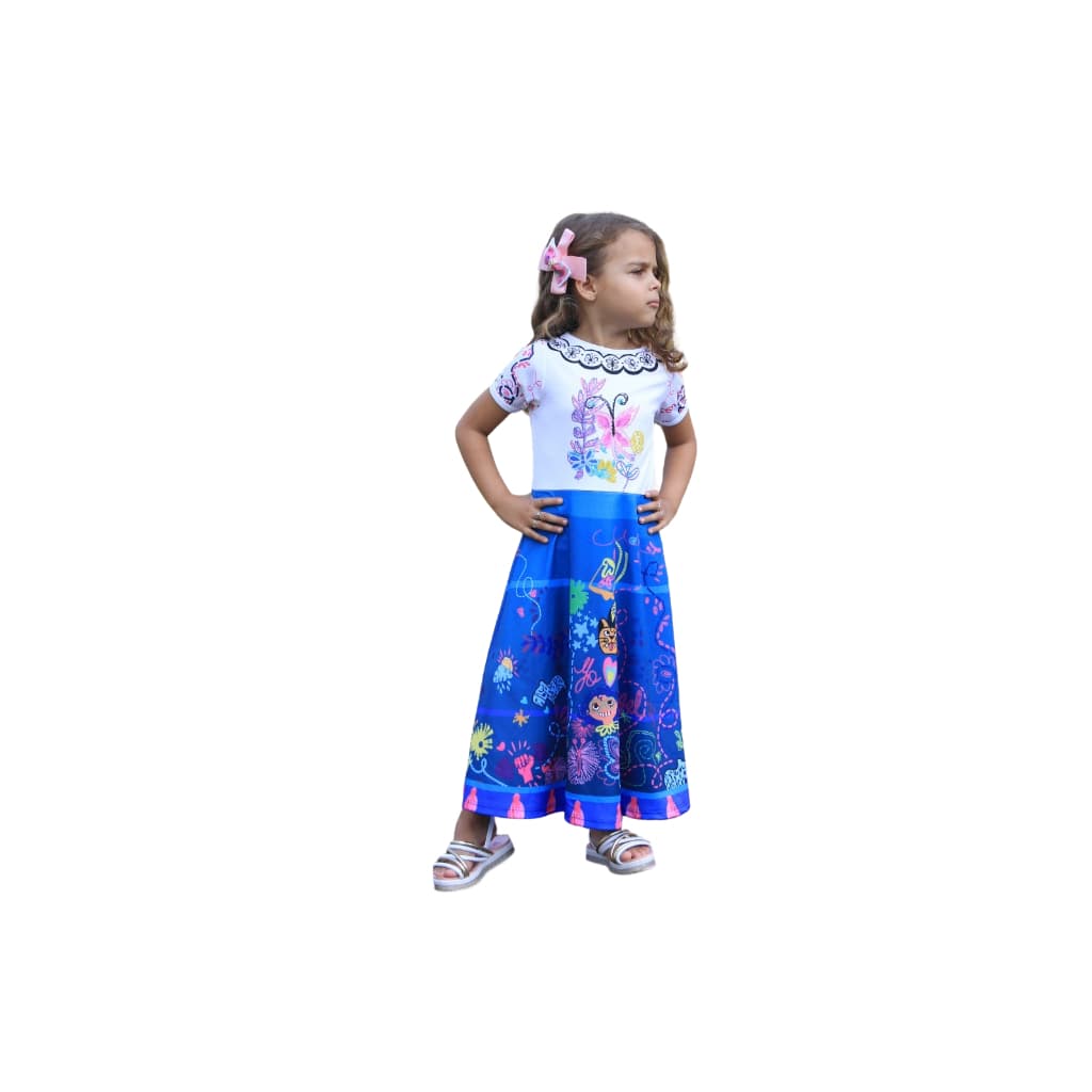 Fantasia Infantil Vestido Menina Personagem Mirabel encanto