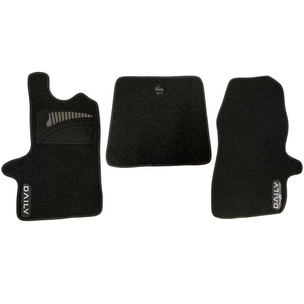 3 Pcs Tapete Borracha Detalhes Cinza C/ Vies Iveco 2018/2019