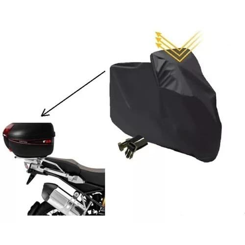 Capa Protetora Para Moto Térmica Impermeável Forrada Cobre Moto com Baú