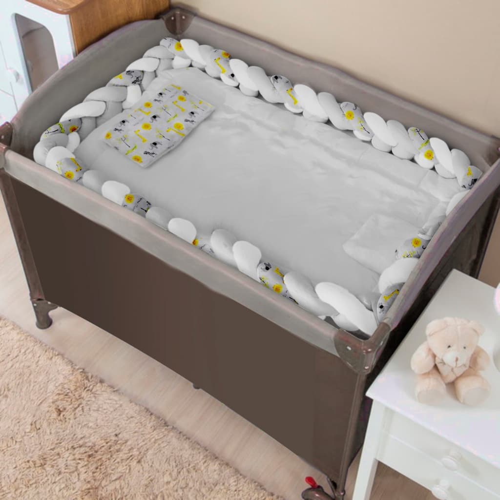 Kit Berco 5 Peças Conforto Bebê Para Seu Kit Berço Chiqueirinho Desmontável Portátil