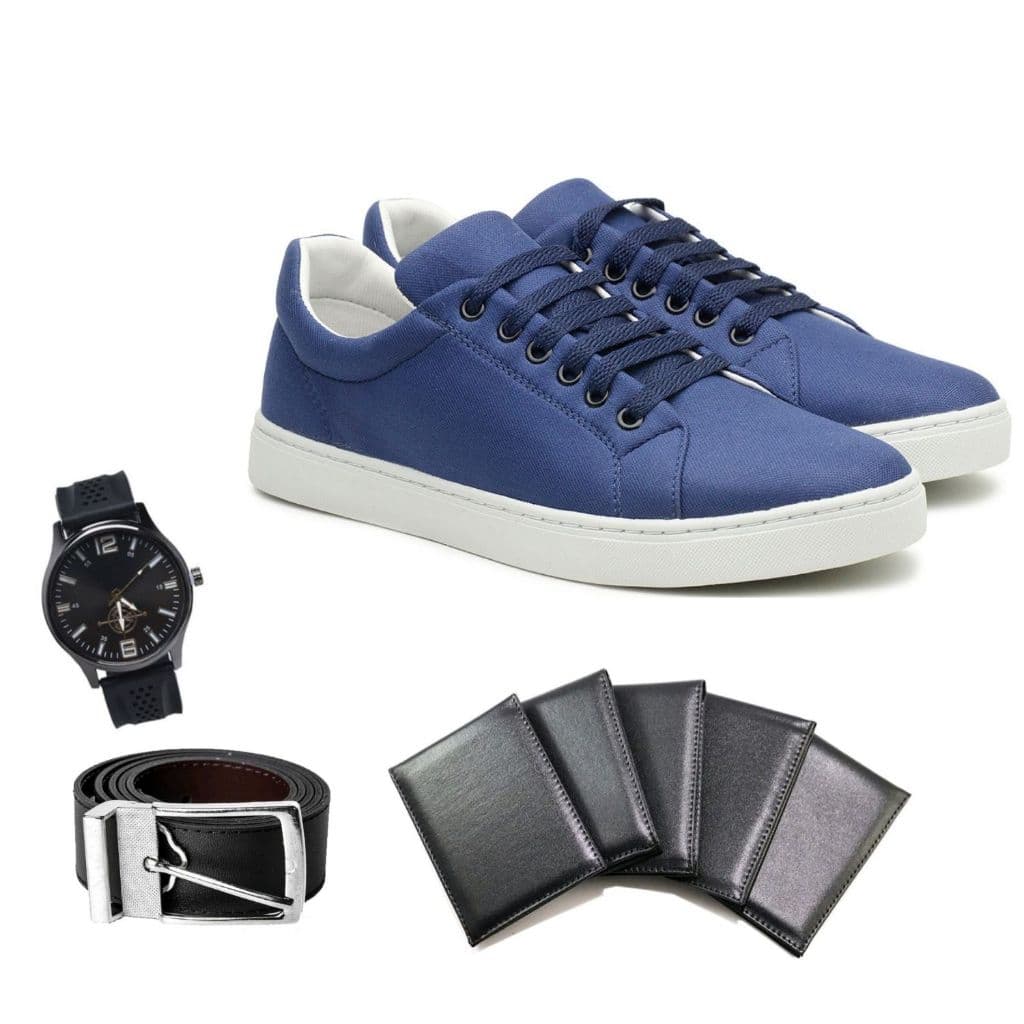 Kit Sapatenis Masculino Confortavel Leve e Macio com Cinto Carteira e Relogio