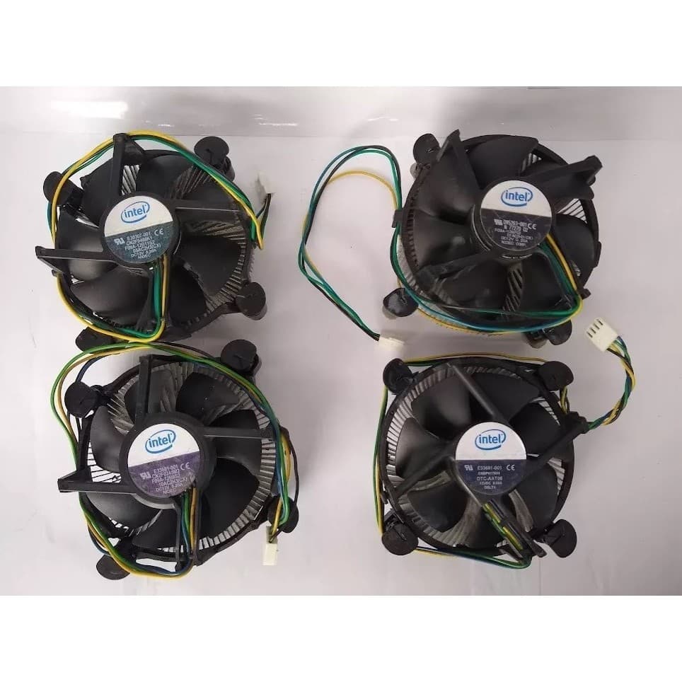 Cooler Original Intel 775 base redonda quadrada e aluminio