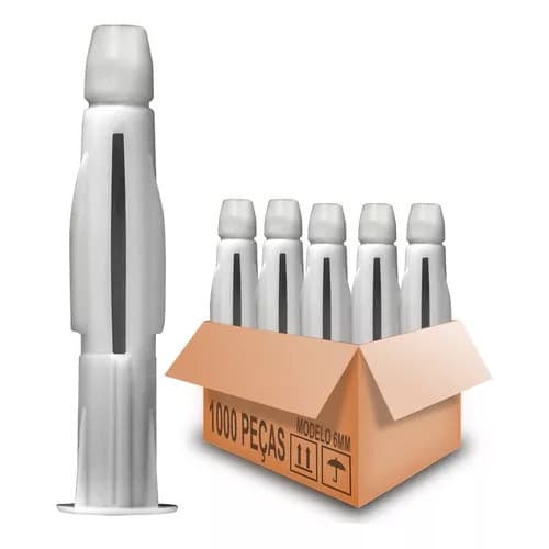 1000pcs Bucha Mu Sfor 6mm P/ Drywall Bloco Tijolo Oco