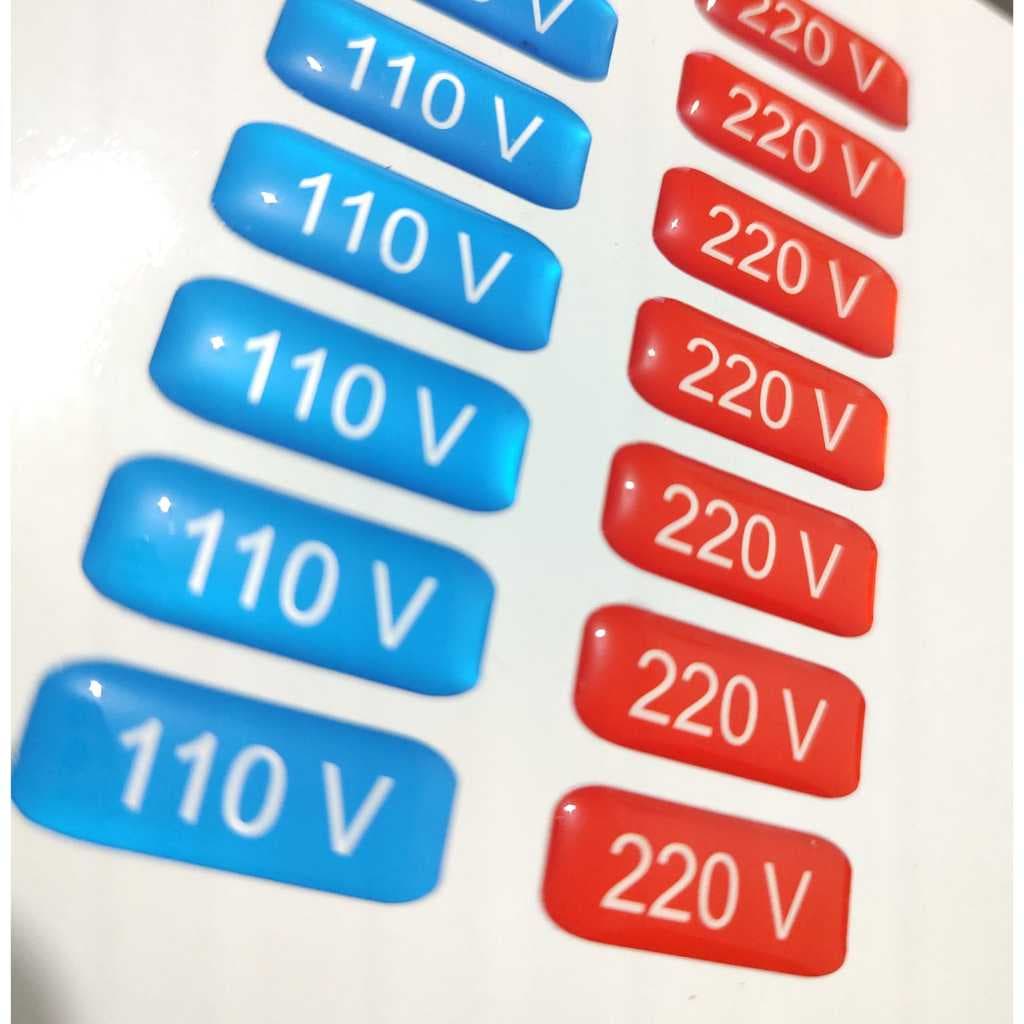 KIT 20 ADESIVOS RESINADOS ETIQUETA TAG 110V/220V