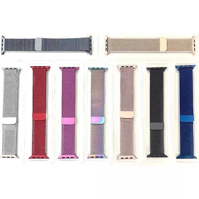Pulseira Milanese Aço Metal Magnetico Fecho relogio smartwatch 42mm 44mm 45mm 49mm