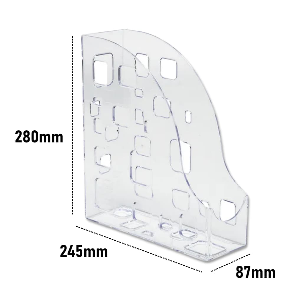 Porta revista e objetos Dellocolor Cristal