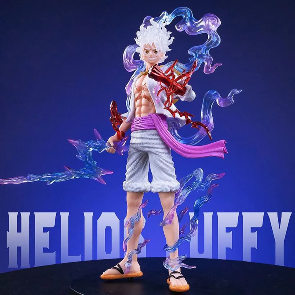 Figura de Ação - Monkey D. Luffy (Gear Five) - One Piece - Gear Cinco - Modelo Nika (Deus do Sol)