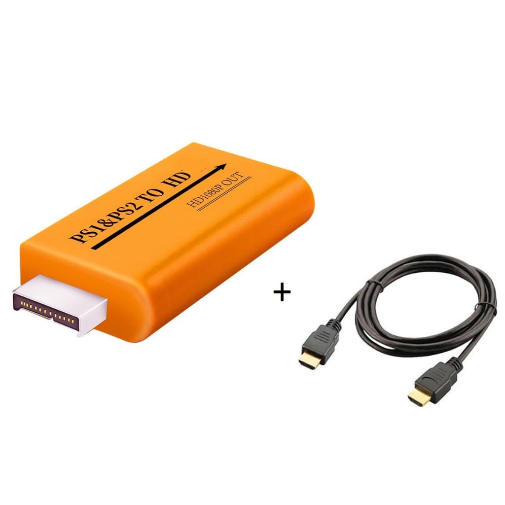 Conversor hdmi Ps1/Ps2 1080p audio e video com Cabo Hdmi