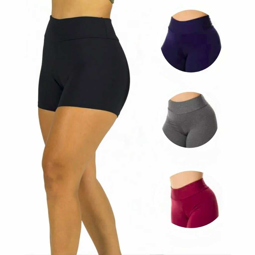Kit 2 Shorts Academia Short Feminino Fitness