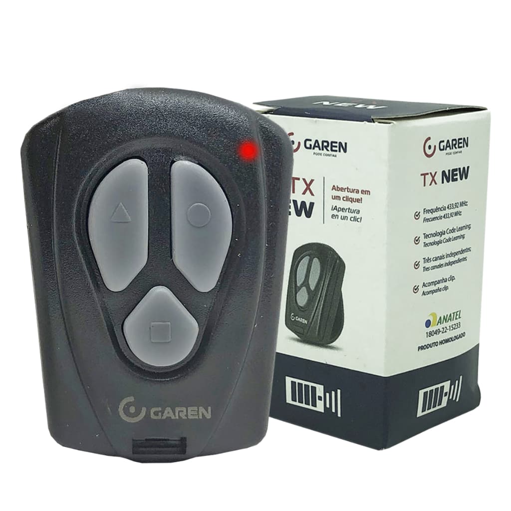 Controle Remoto Portão Garen Original 03 Botoes Com Flip