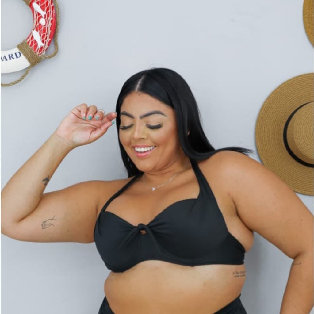 Sutiã biquini plus size sustentação avulso com bojo e aro feminino
