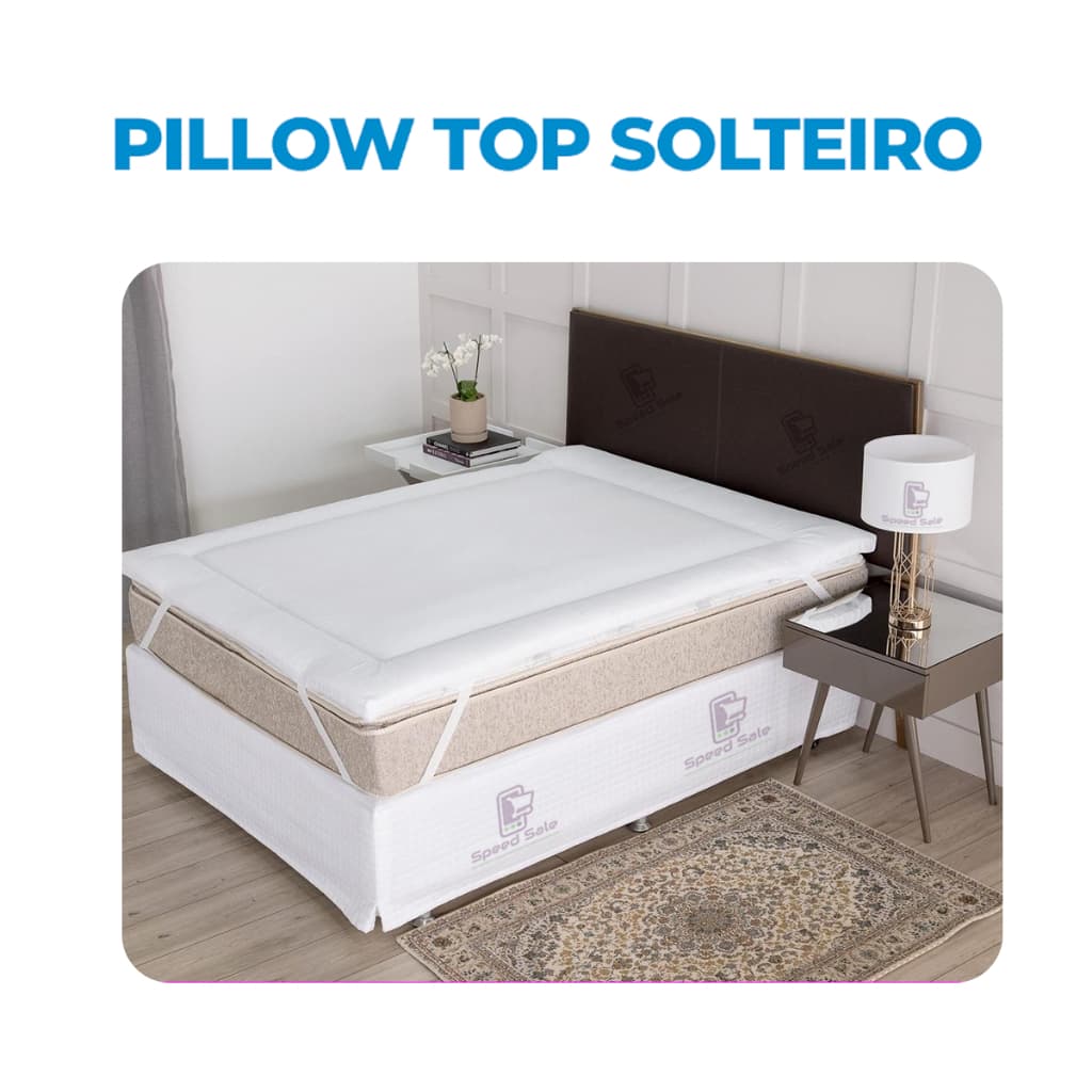 Protetor de Colchão Pillow Top Solteiro Hipoalergênico Antialérgico Trisoft Lavável Toque Suave petfom tecnolight capa p