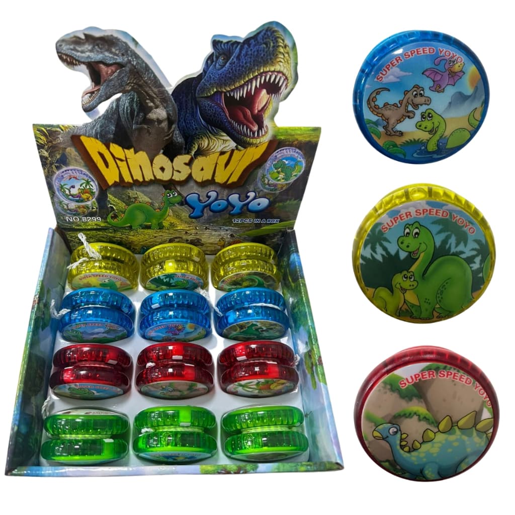 Brinquedo Ioiô Yoyo Dinossauro C/ Luz Led