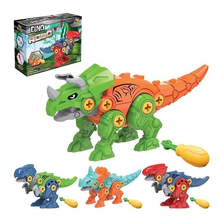 Dinossauro Monta E Desmonta Brinquedo Coleção Dinossauros em Ação - Montar, Desmontar e Brincar