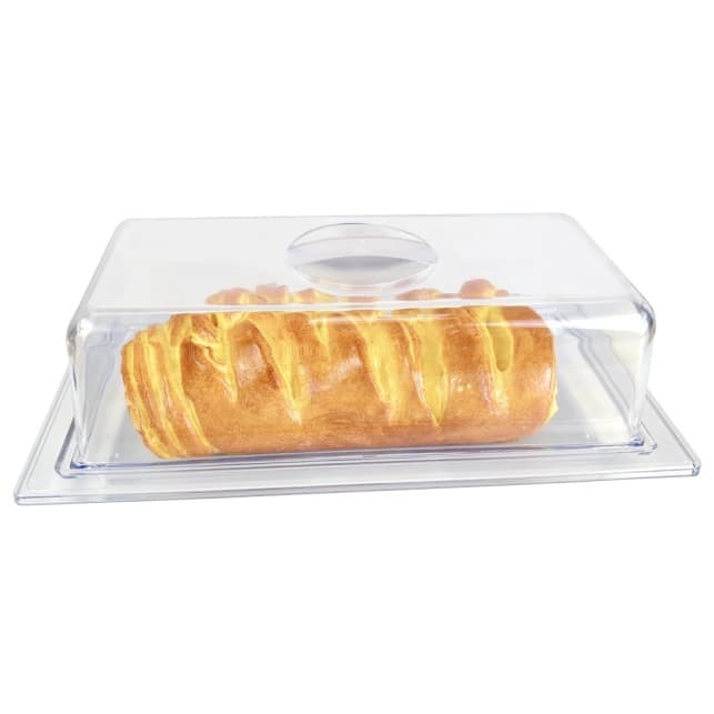 Porta Pães E Doces De Cristal Acrilico 22X10cm