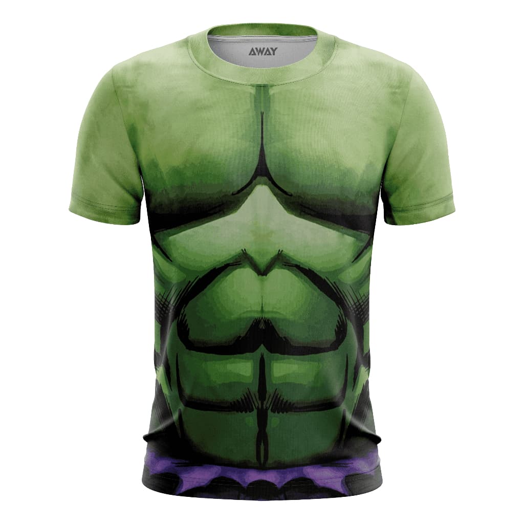 Camisa Camiseta Dryfit Premium  Super Heróis Traje 3d Hulk vingadores Proteção Uv Adulto Infantil