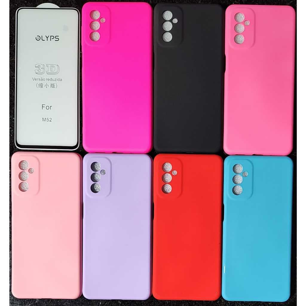 Kit Capinha e Película 3D para celular modelo M52 + limpeza de tela. Proteção Celular