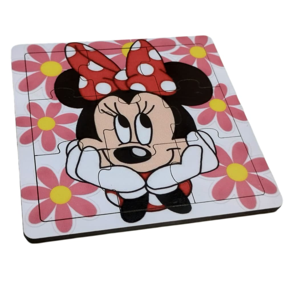 Quebra cabeça de madeira Mdf cortado a laser Tema: MINNIE