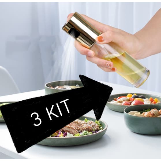 3 Spray Pulverizador Vidro  Borrifador Azeite Vinagreessenciais De Cozinha Promoções