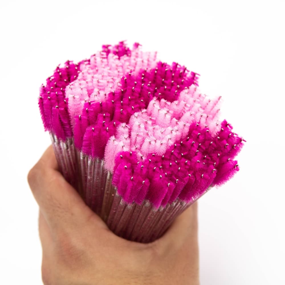 Kit 150 Escovinha Descartável Glitter Para Cílios e Sobrancelha
