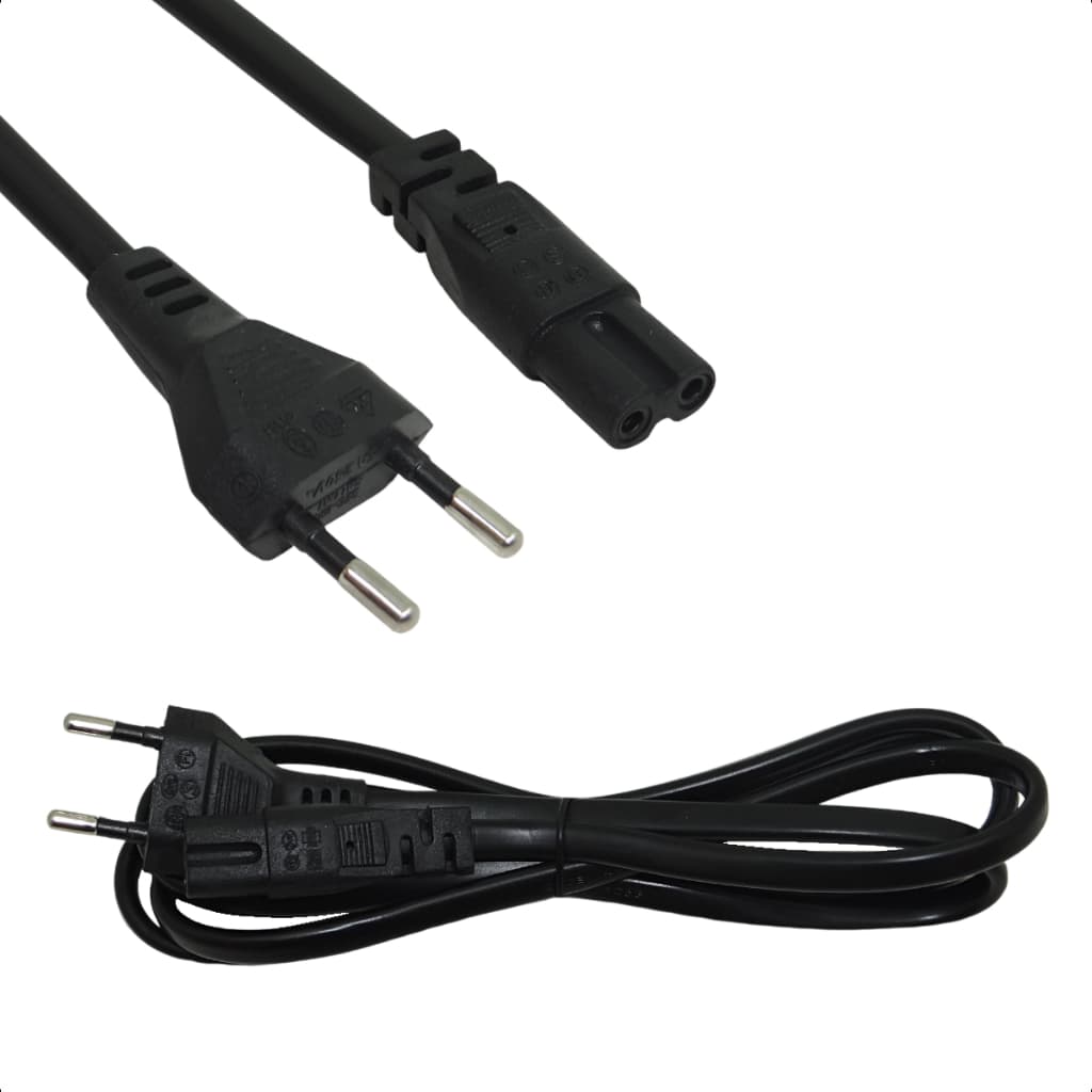 CABO FORÇA / ENERGIA BIPOLAR TIPO 8 PARA TV RADIO SOM NOTEBOOK