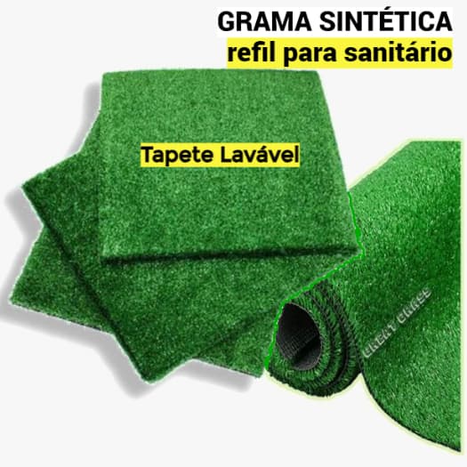 REFIL DE  GRAMA SINTETICA SANITÁRIO PARA CÂES 50X0,40cm DECORAÇÃO