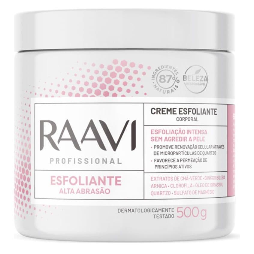 🧴Creme Esfoliante Corporal Alta Abrasão Raavi 500g – Renovação da Pele e Maciez Profunda