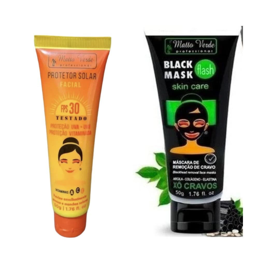 Kit Máscara Removedora de Cravo + Protetor Solar FPS 30