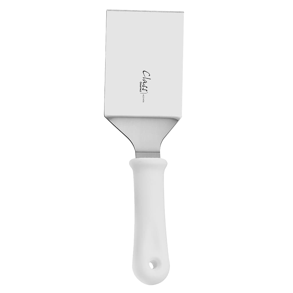 Espátula Curva Inox Lanche Chapa Lanche Bife Pizza 26cm